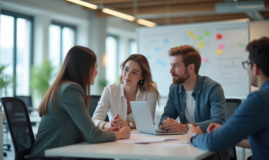 近代的なオフィスで協力する株式会社シンワプランニングのチーム